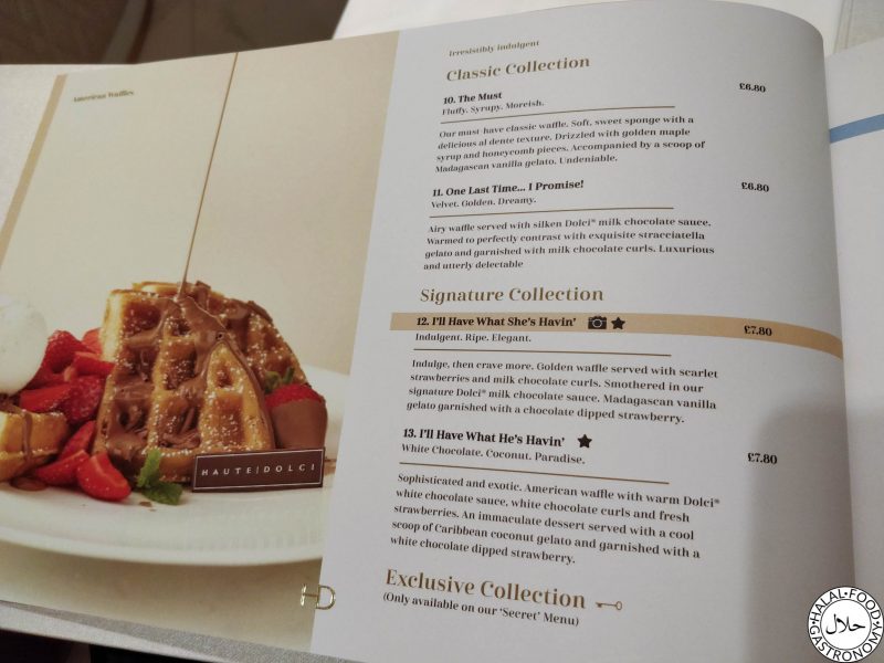 Haute Dolci Manchester Review Dessert & Drinks Menu Trafford Centre