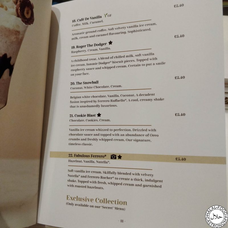 Haute Dolci Manchester Review Dessert & Drinks Menu Trafford Centre