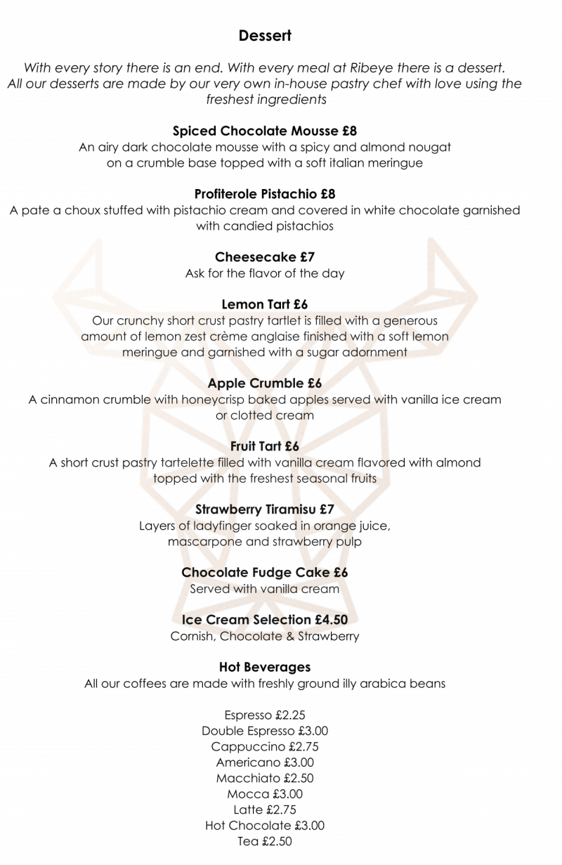 Ribeye Steakhouse Manchester Review inc Menu Halal Food Gastronomy